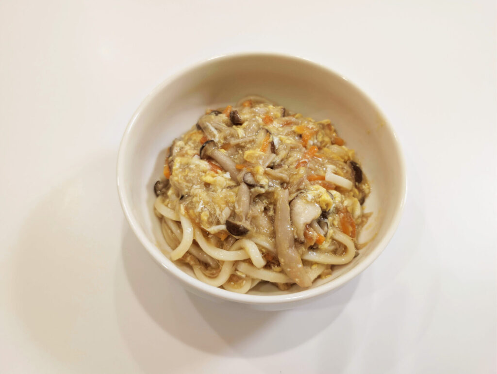 きのこと卵のあんかけうどん